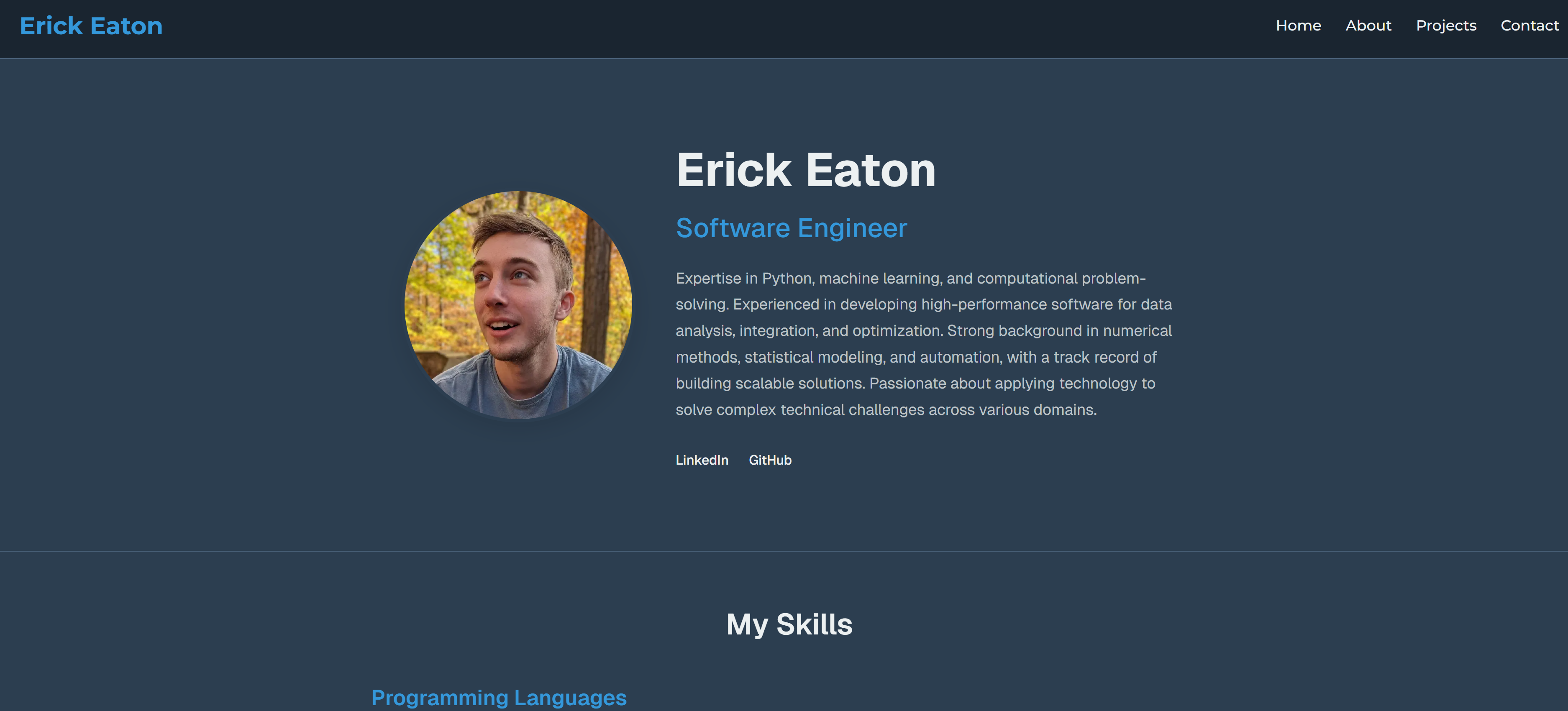 Personal Portfolio Website screenshot